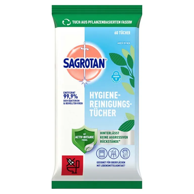 Sagrotan Desinfektionstücher - Fläche 60St