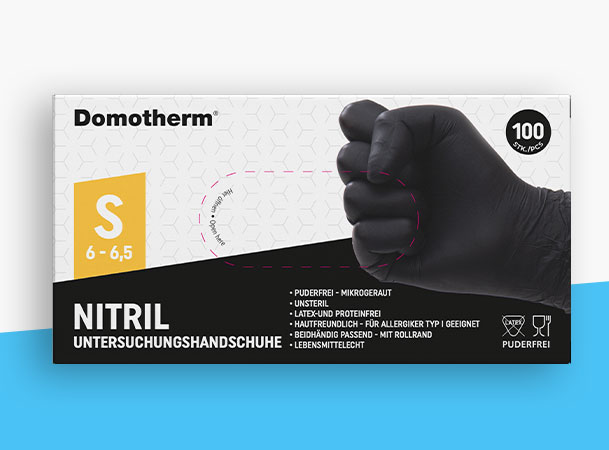 Handschuhe Nitril Schwarz M - 100St.