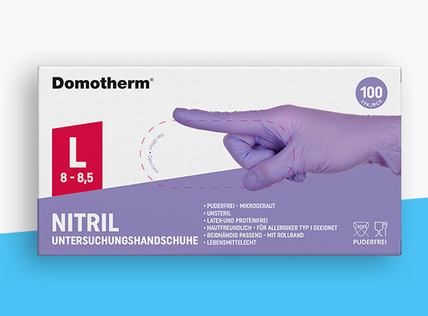 Handschuhe Nitril Lila L - 100St.